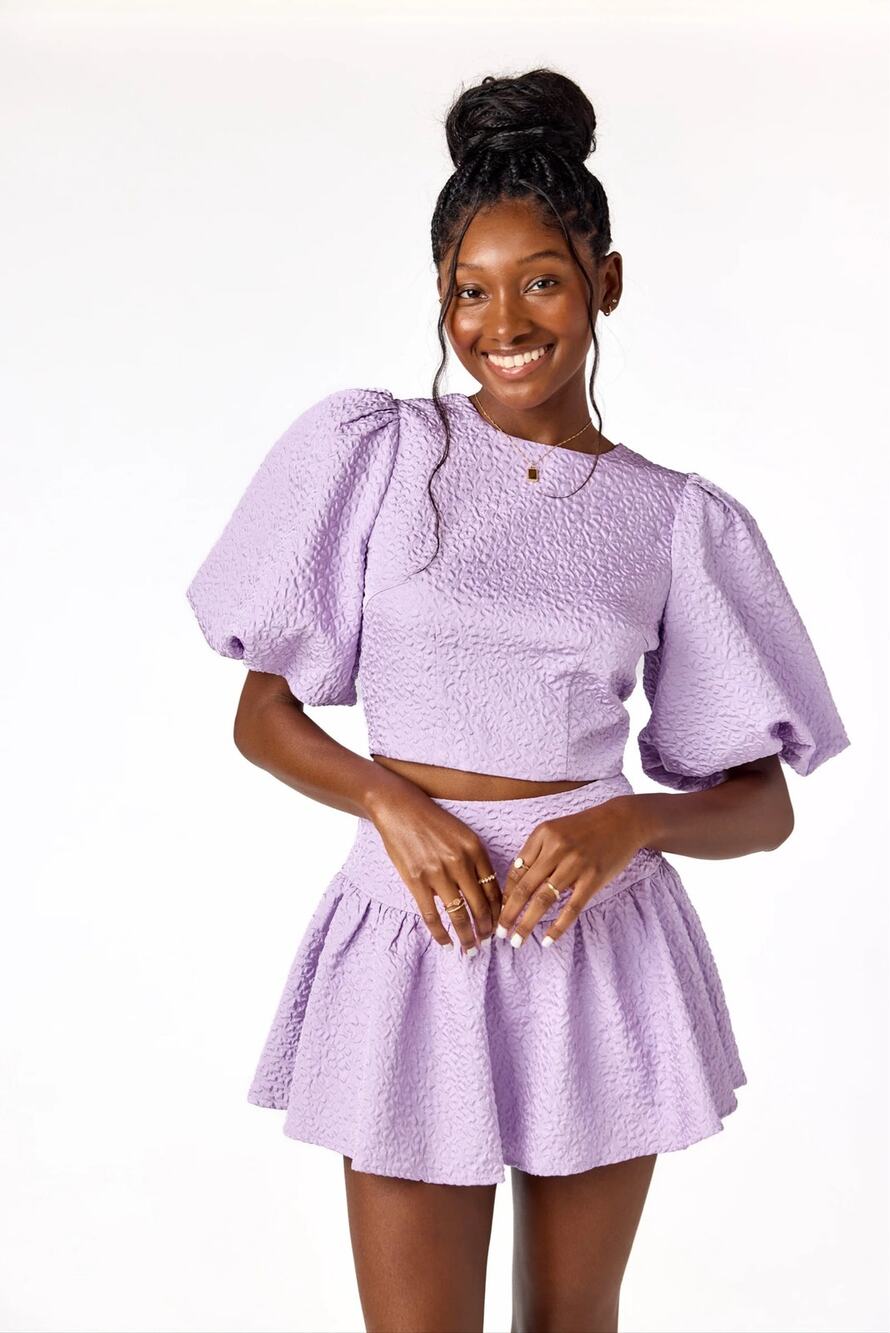 Cake For Dinner Luna Flounce Top and Skirt Lavender Size XS